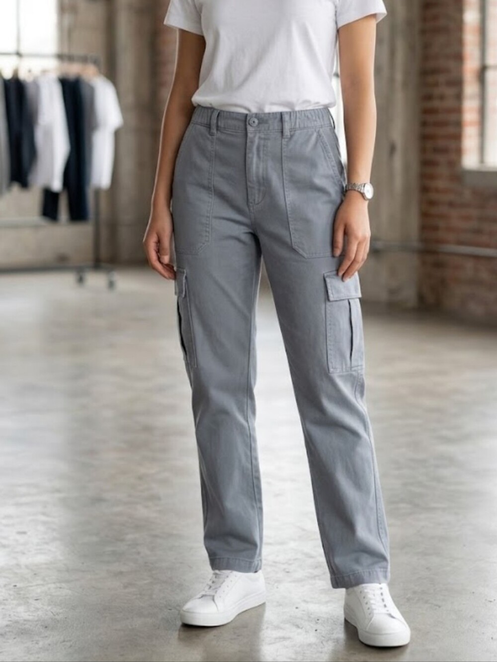 NWOT Young Fabulous & Broke High Rise Cargo Utility Pants Medium Straight Leg